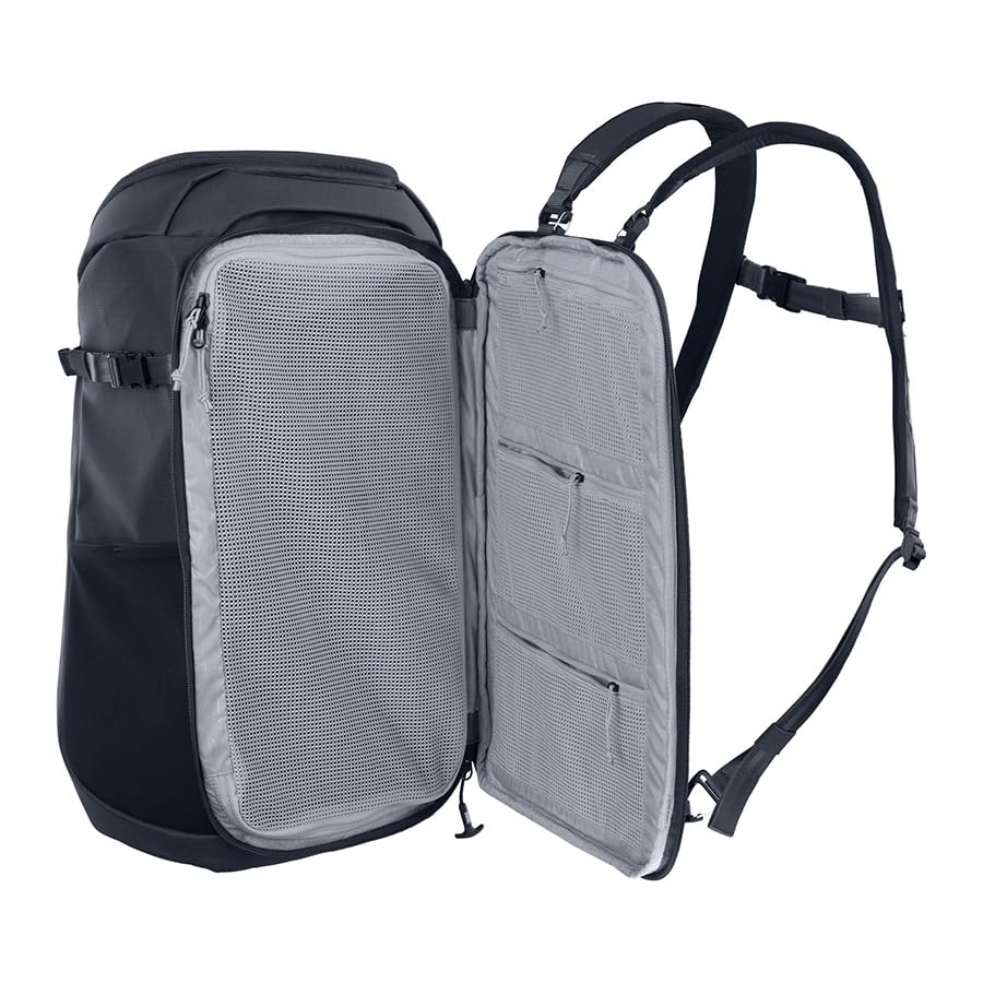 EVOC Athlete Mochila para ciclismo y viaje - Ligero gris carbono/negro - Mochila convertible, bolsillos de acceso rápido y correa de carro de 30 l