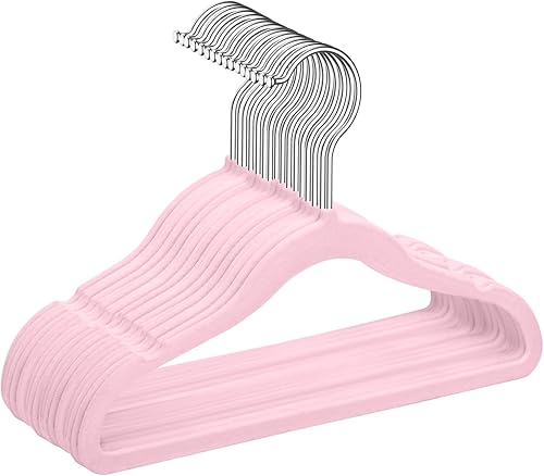Miniatura 27 de MIZGI Perchas de terciopelo para niños, perchas antideslizantes para niños grandes, perchas de 14 pulgadas para jóvenes, ropa para adolescentes