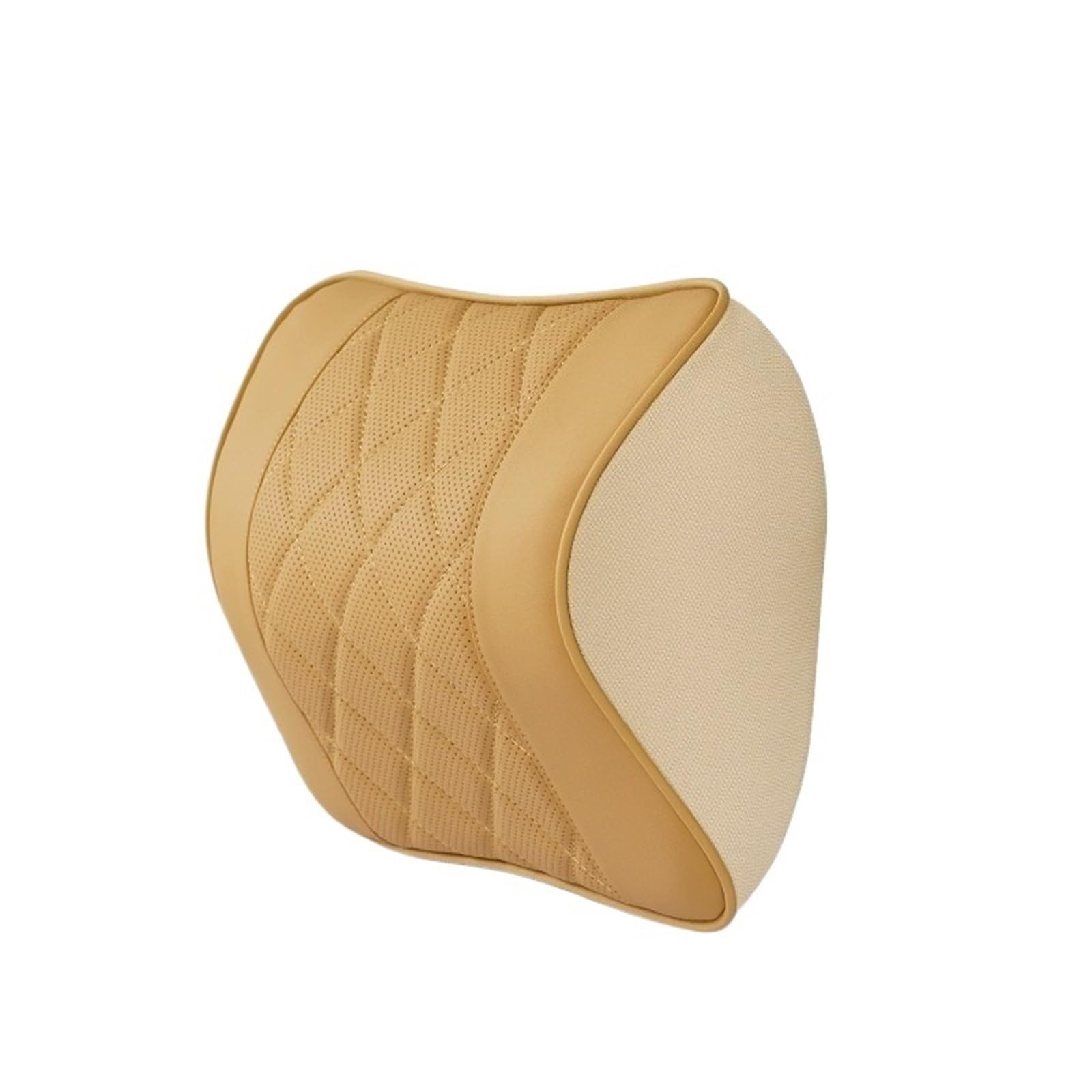 KAUWYEHD Car Seat Accessories Na&ppa Leather Car Neck Cushion Waist Support Headrest Lumbar Seat Pillow(Brown -Car headrest)