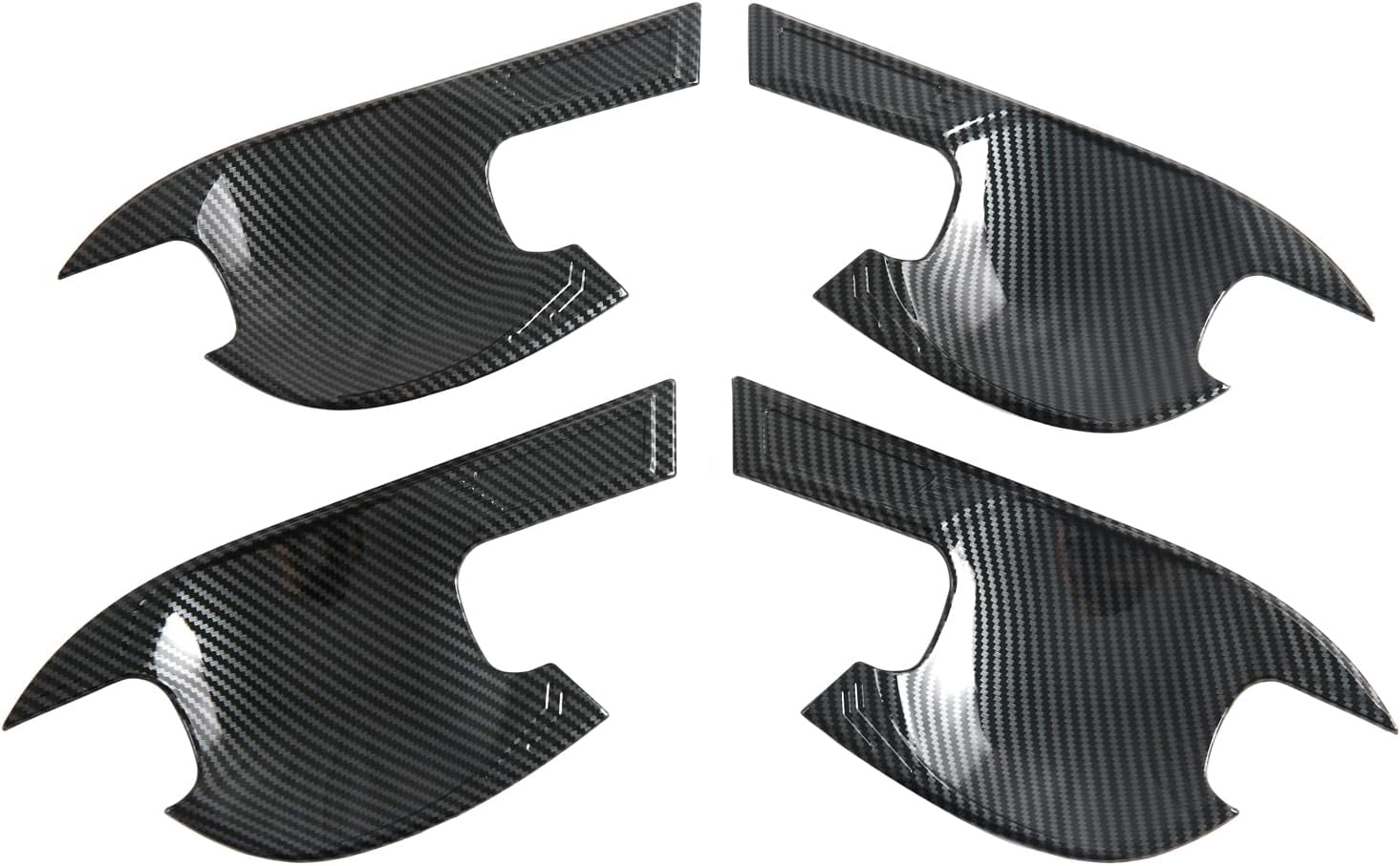 L2R for Nissan Frontier (2022-2025) Door Handle Bowl Cover Trim Overlay Decor Car Exterior Accessories ABS 4 PCS (Carbon Fiber Style)