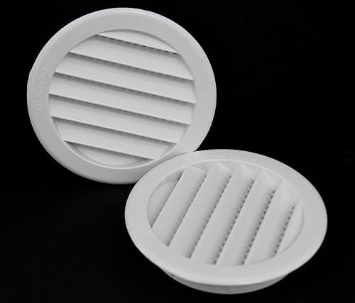 Vista 47 de Cubierta redonda de rejilla de plástico de 3 pulgadas para rejilla de ventilación de reptiles (16, gris)