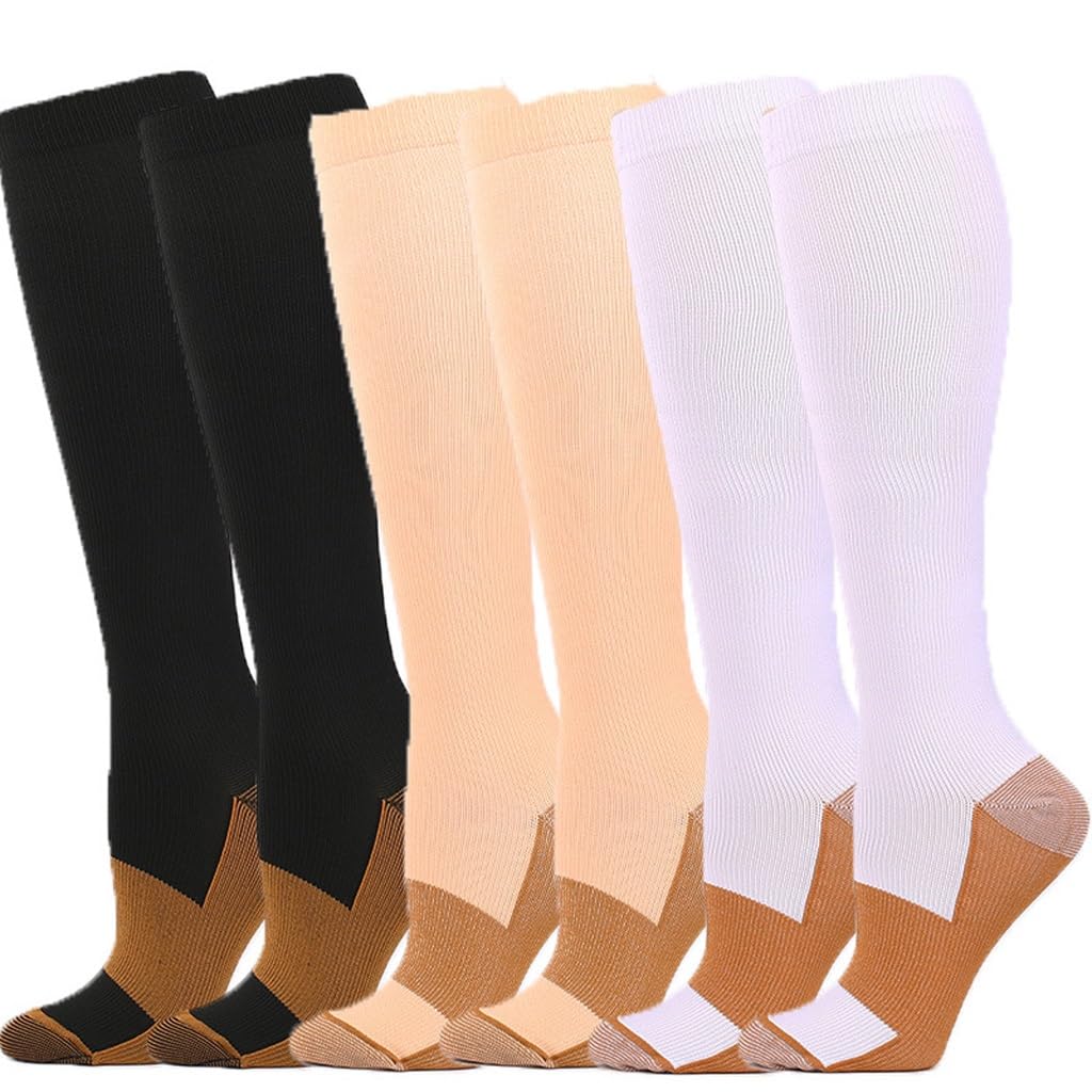 Calze Lunghe Compressione Ciclismo Outdoor Tubo di Colore Solido Sport