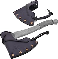 Vista 11 de Funda de cuero para hacha, cubierta de hacha de camping con cubierta segura para cabeza de hacha