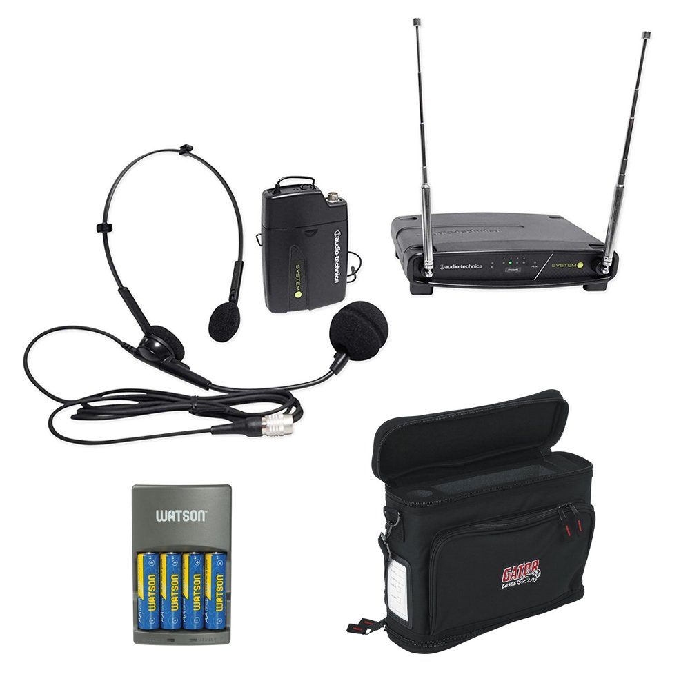 Audio-Technica ATW-901A/H System 9 VHF Wireless Unipak System with PRO 8HEcW Headworn Microphone, GM