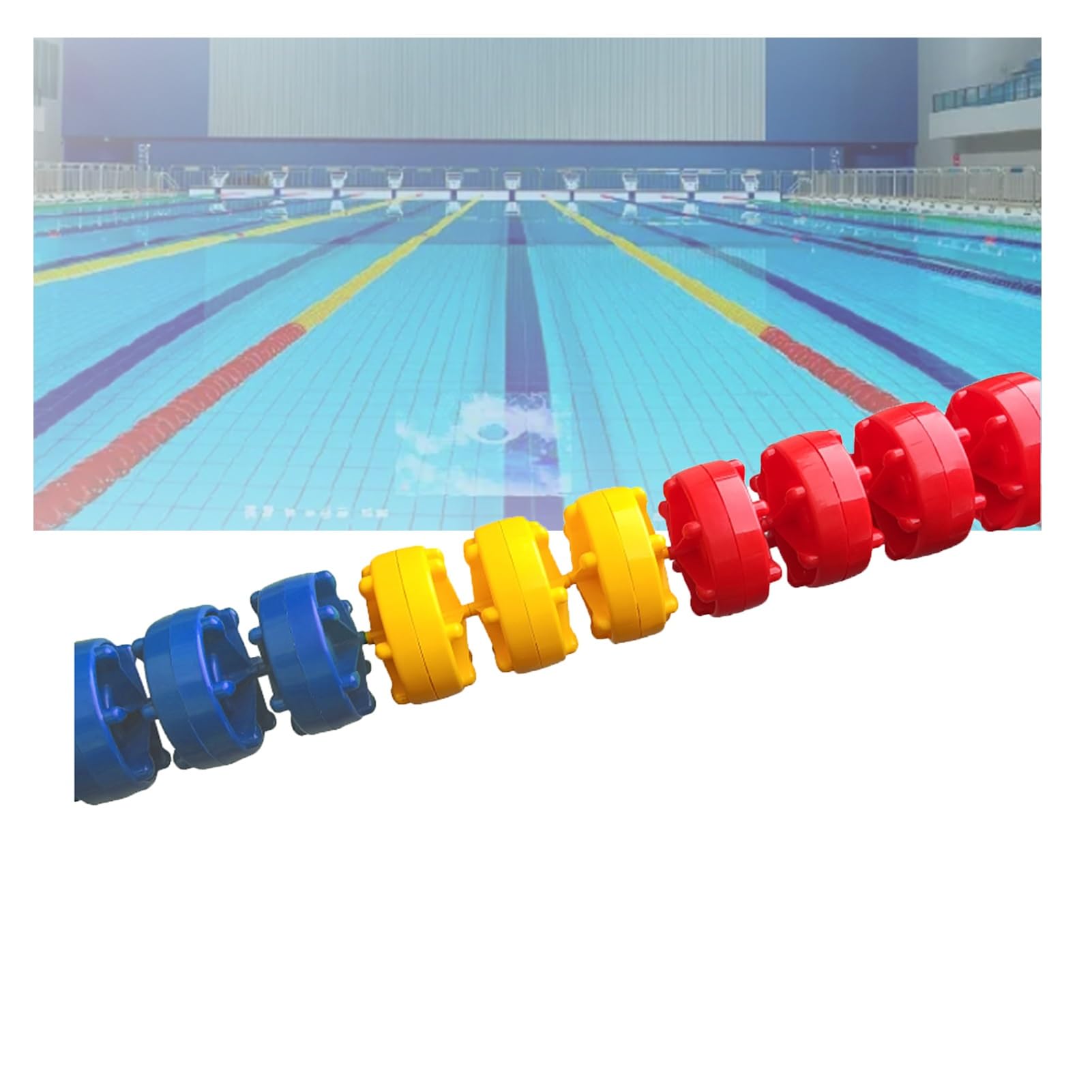 Séparateurs de couloirs de piscine et ligne d'avertissement flottante de 12 cm de diamètre