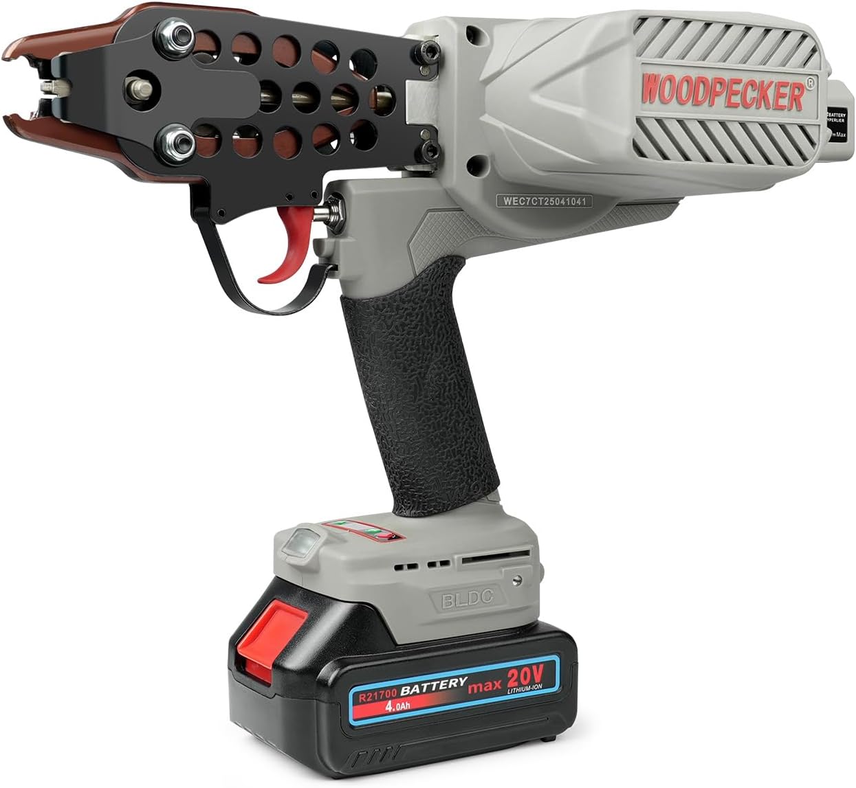 Woodpecker EC7CT Electric 15 Gauge Hog Ring Gun, 3/4-Inch (19mm) Inner Crown, 15/16-Inch (23.7mm) Outer Crown, 4.8-5.2mm Closure Diameter for Wire Cages, Fencing, Car Seats and Crab Traps