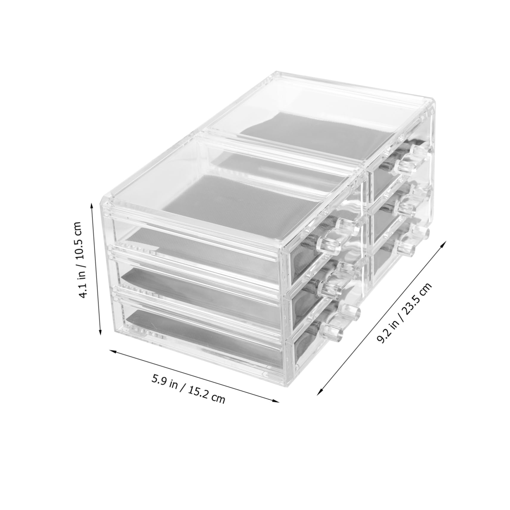Transparent Organisateur de Maquillage Tiroirs en Acrylique, Grand