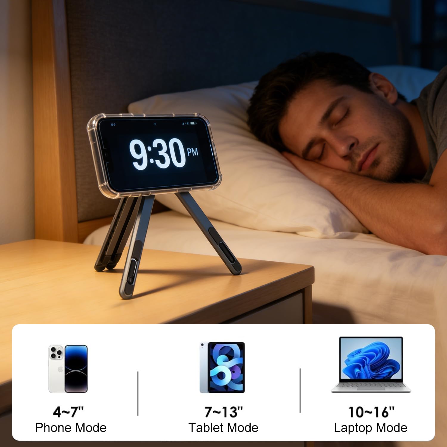 koolehaoda Soporte para Tableta y portátil de Aleación de Aluminio, 8 Ángulos Adjustable Múltiples Ángulos Soporte Portátil Plegable,Compatible con Portátiles, Tableta, Teléfono para MagSafe