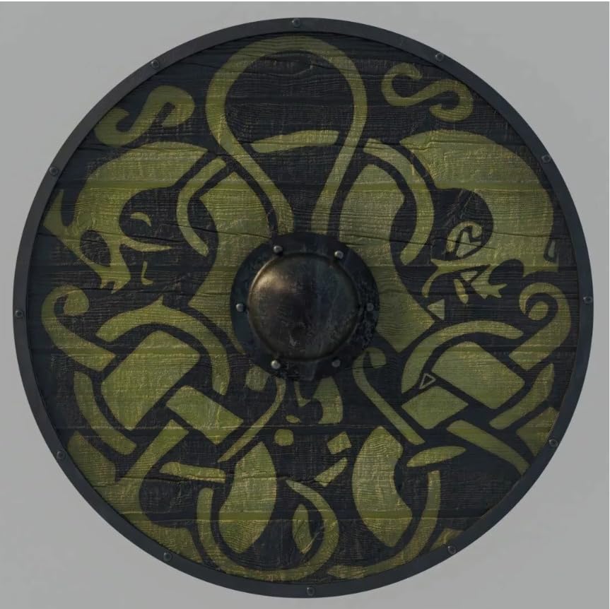 Bouclier médiéval en bois 45,7 cm