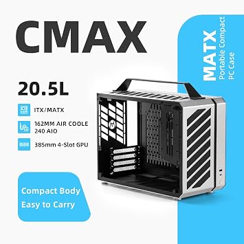Mechanic Master C+Max Compact MATX PC Case Aluminum Shell SPCC Frame Support 385mm GPU 240mm AIO ATX 14cm PSU Gaming Chassis