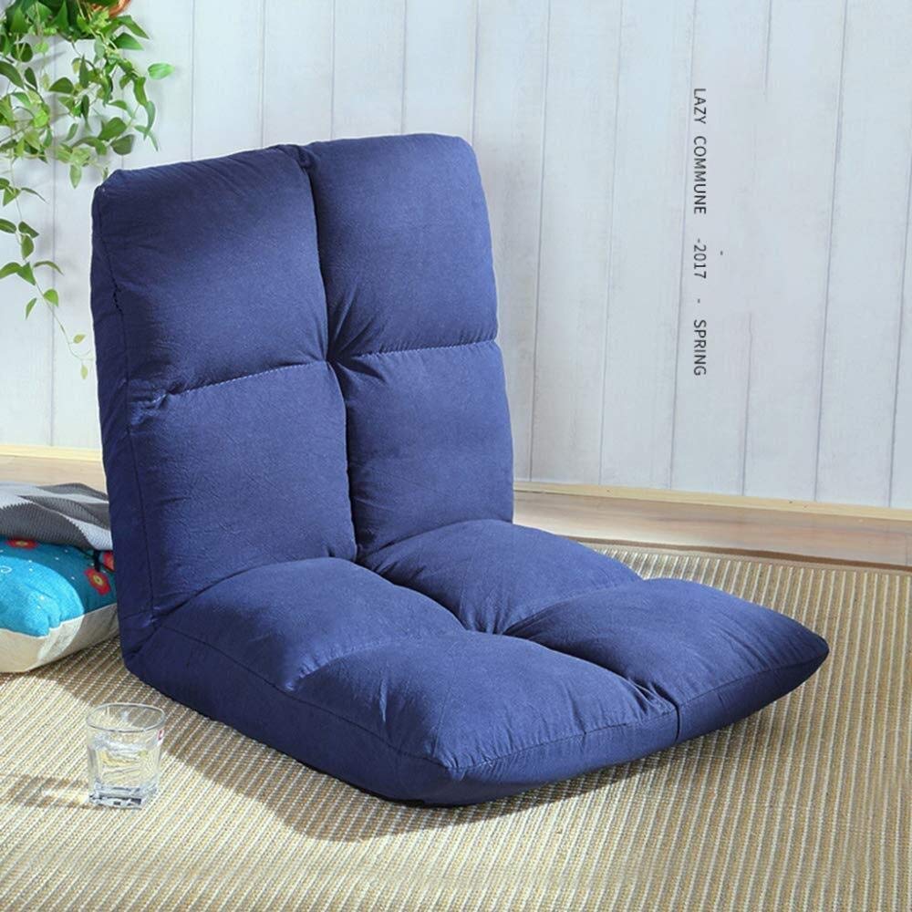 Dossier réglable pliable pour le mal de dos chaise de sol Zichen bleue - 8