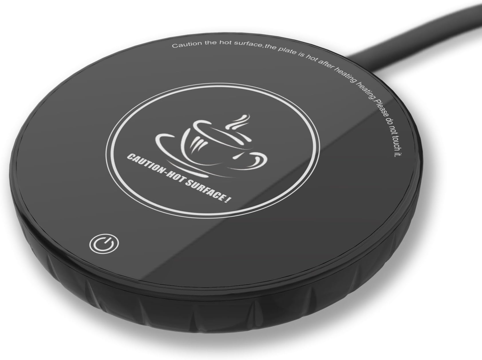 Coffee Mug Warmer with Auto Shut Off for Home Office Desk Use,Touch Control Tech Safety and Smart Temperature Settings for Coffee, Milk, Tea, Water (Black)