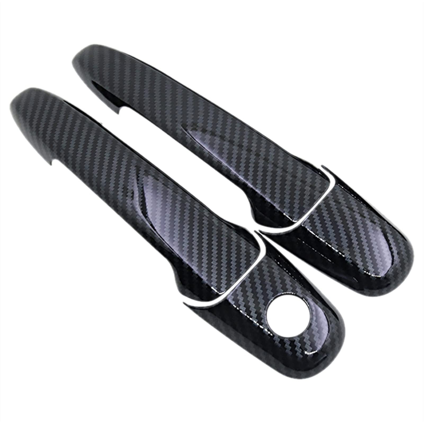 RINKTEEA Exterior Car Door Handle for Mustang Shelby GT GT500 2005-2014 Carbon Fiber Door Handle Cover Car Accessories Stickers Trim Set