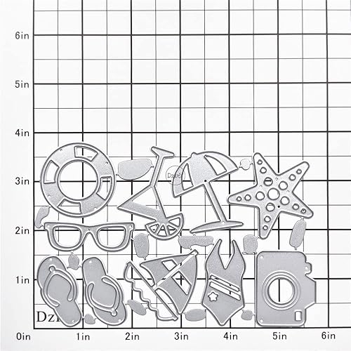 Miniatura 2 de DzIxY Zapatillas de natación Anillo de corte de metal Troqueles de corte para tarjetas Kit de grabación en relieve Papel troquelado Troqueles de