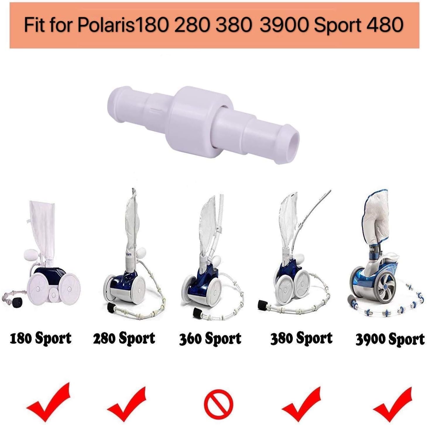 MAKHOON Upgraded Pool Cleaner Hose Ball Bearing Swivel D20 for 180 280 380 3900 Kreepy Krauly ED05 Pool Cleaner Ball Bearing Swivel D20, D-20 (6)