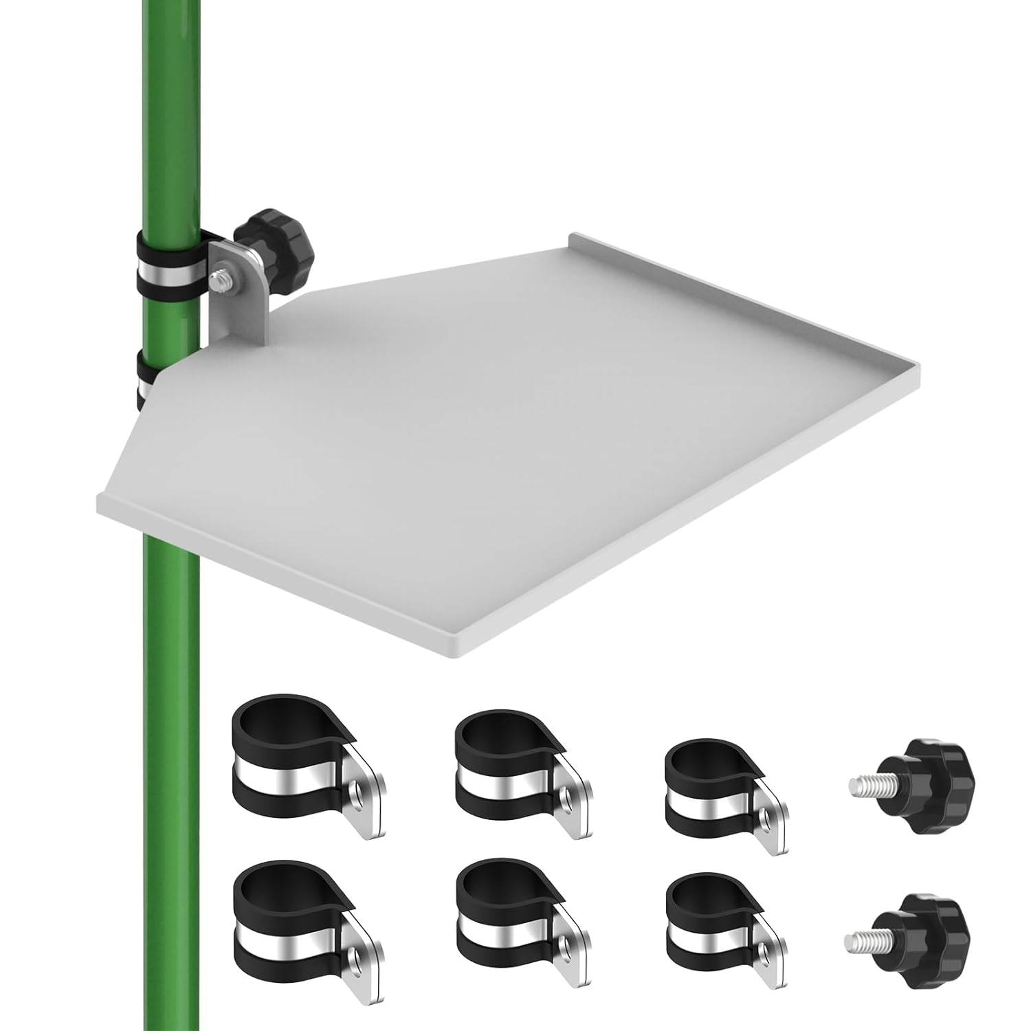 Metal Grow Tent Corner Shelf 1-Pack Big Size Version Sturdy Pole Mount Shelf Heavy-Duty Tent Pole Shelf Easy