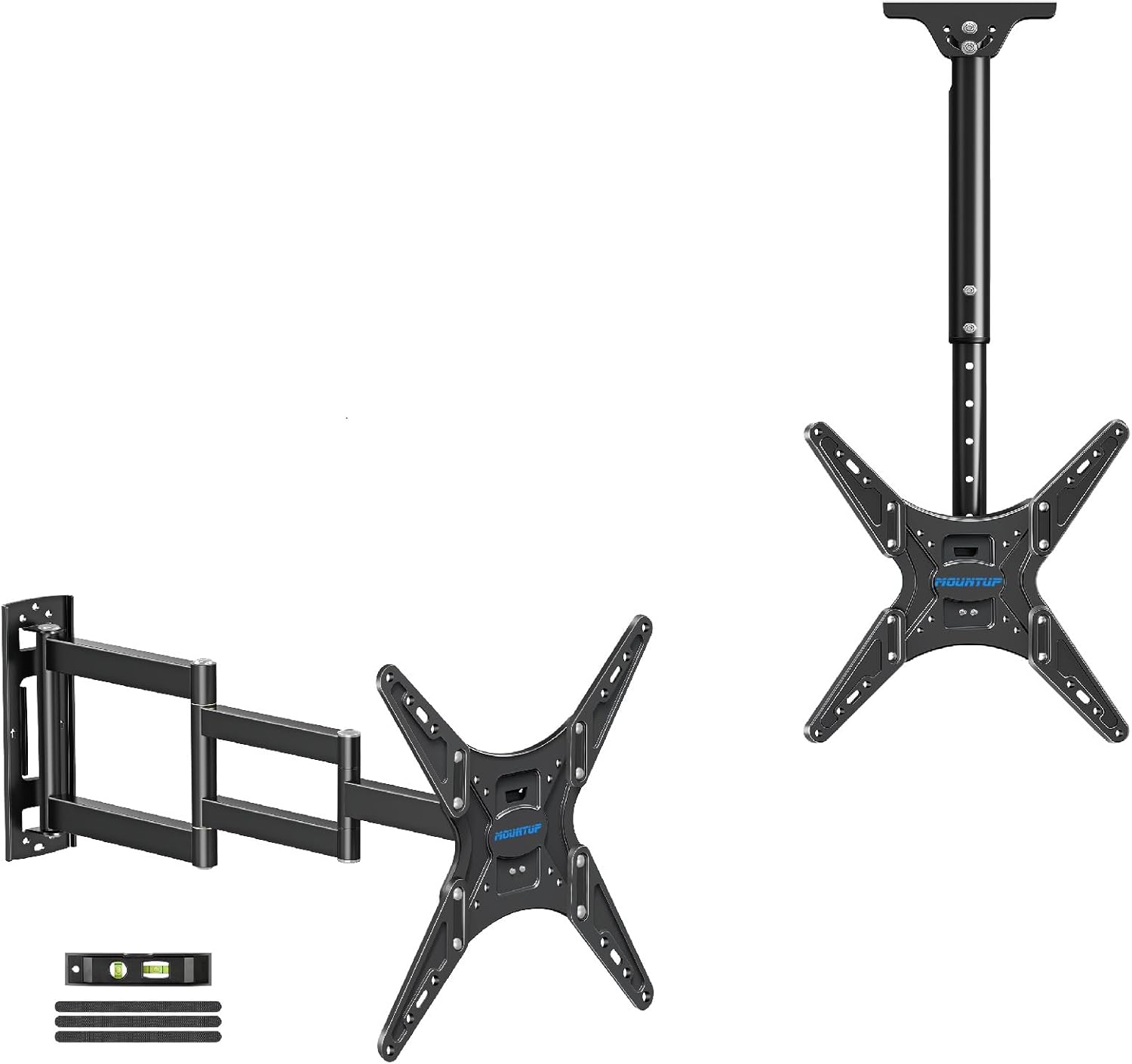 MOUNTUP Outdoor Full Motion TV Mount & Outdoor Ceiling TV Mount Bundle