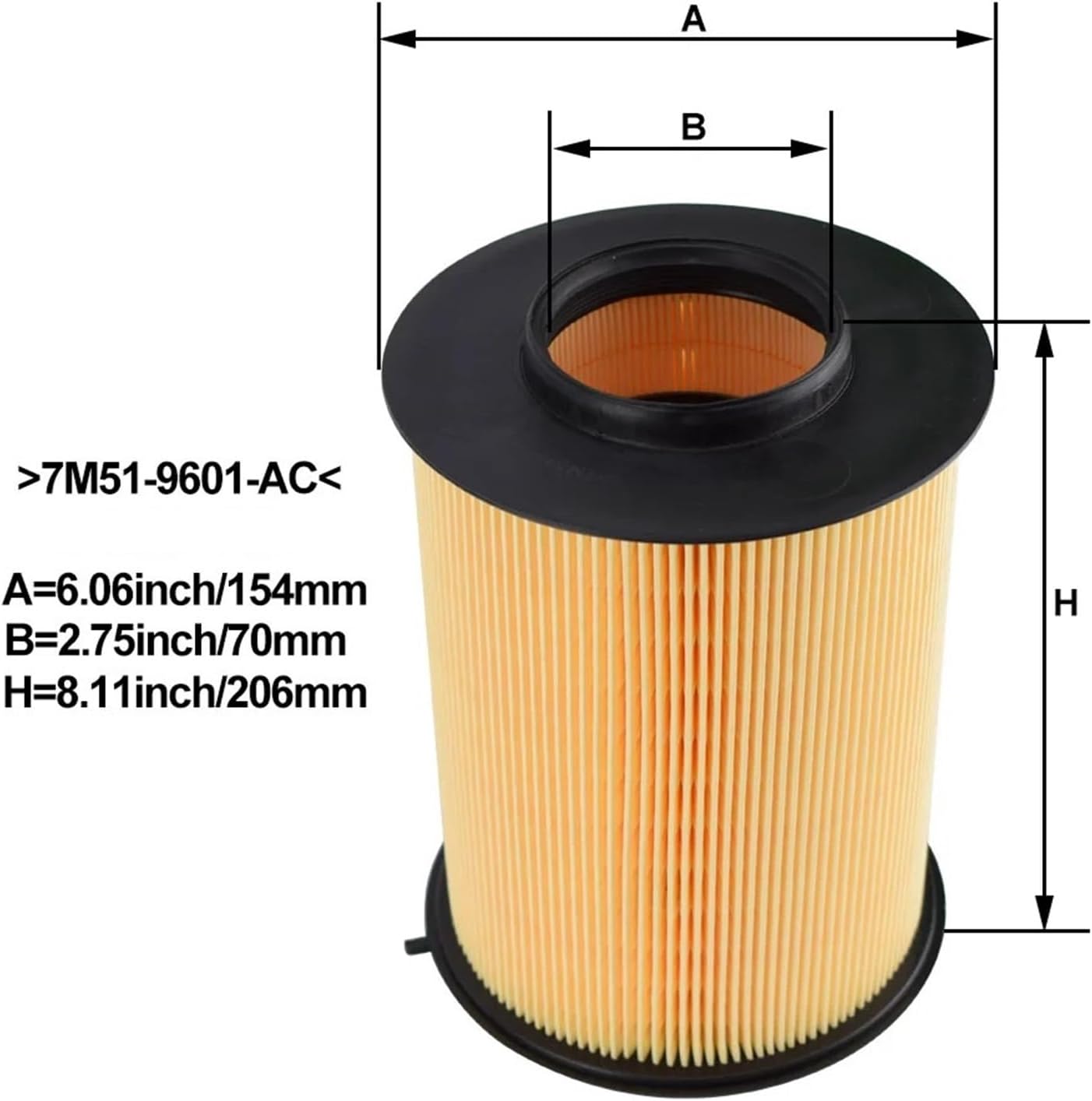 For 2013 2014 2015 2016 2017 2018 2019 1.5L 1.6L 2.0L Auto Air Filter 7M51-9601-AC Car Accessories