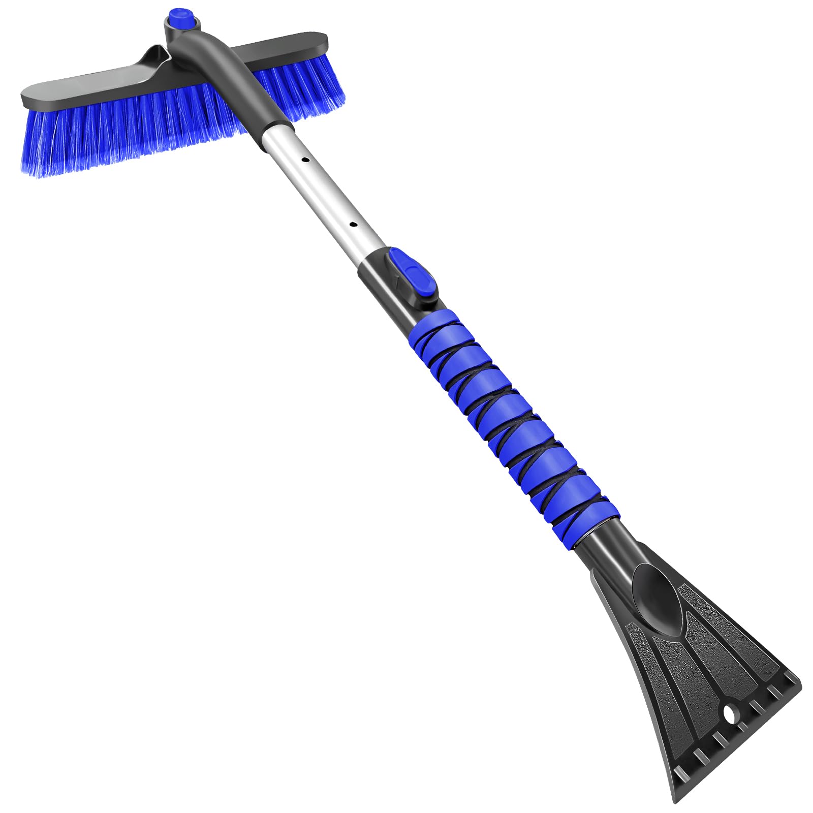 HEEYA Raschietto per Auto 32,6 cm, Spazzola da Neve e Raschietto per Ghiaccio Estensibile per Parabrezza, SUV, Camion, Blu