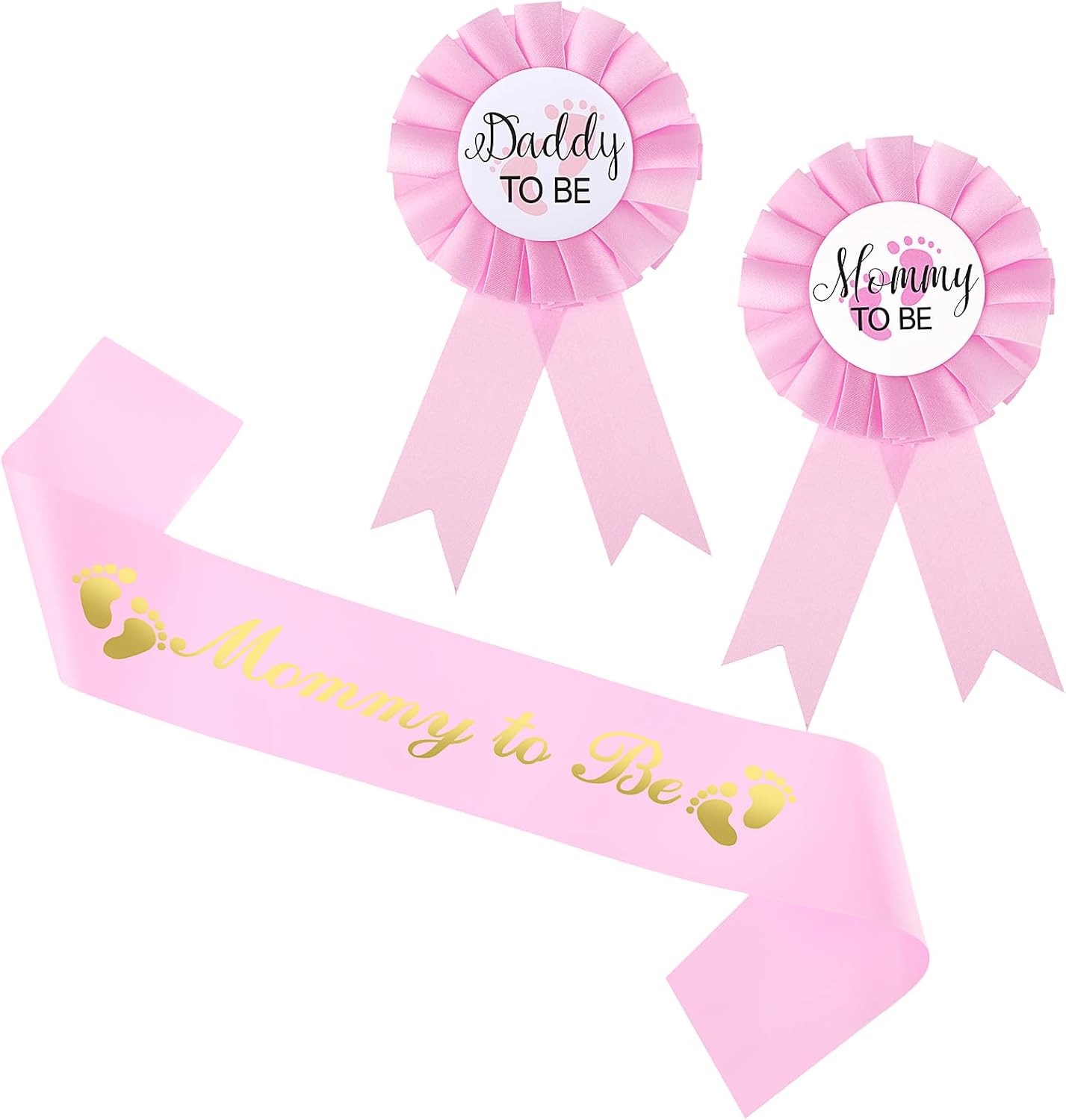 2 PCS Baby Shower Mom Dad Sash, The one Where we Become