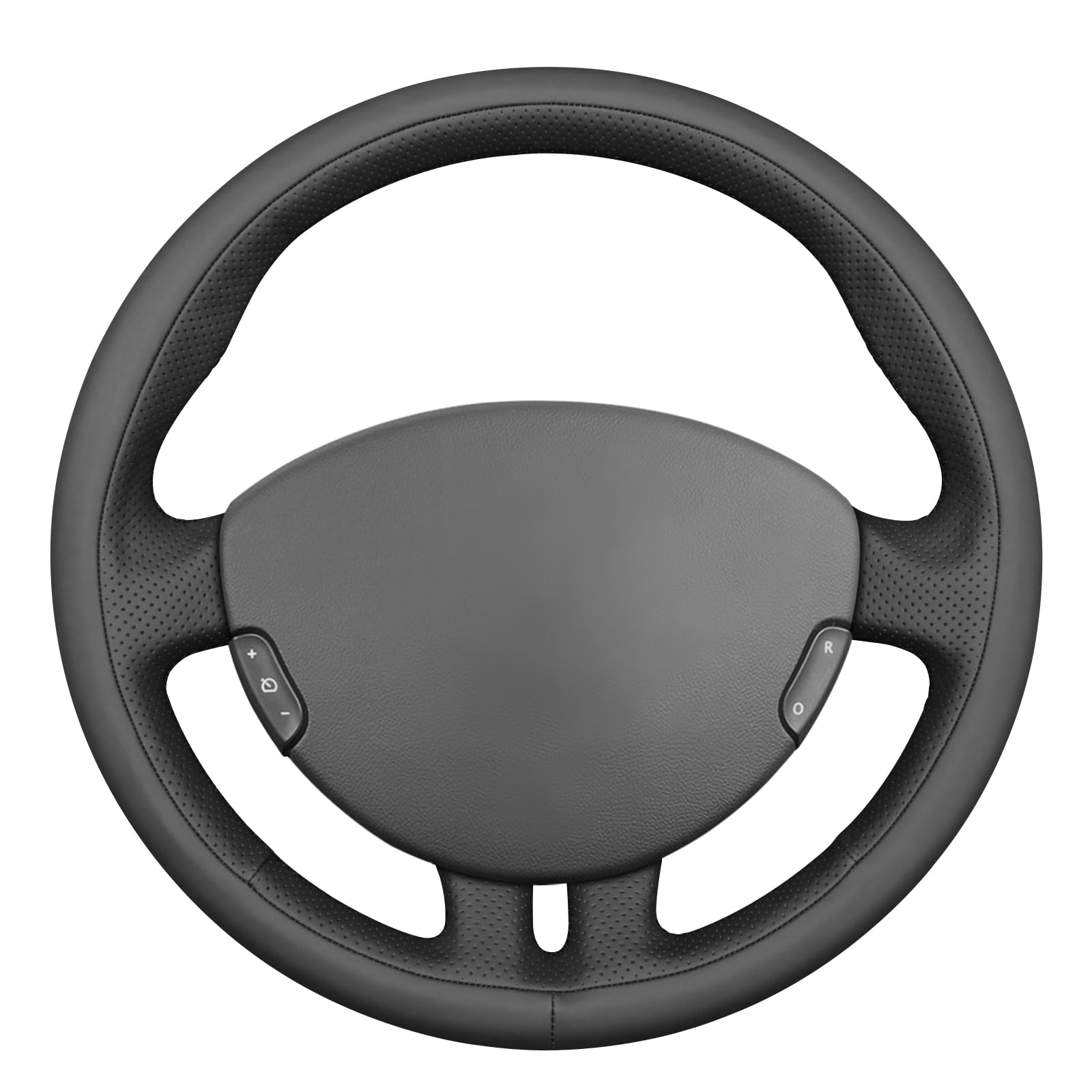 MEWANT Enveloppe de volant à coutures à faire soi-même style 3D pour Renault Clio 3 2005-2012 Accessoires de volant pour Renault Clio 3