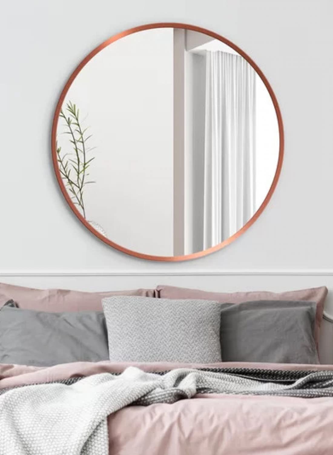 GLASSOLOGY:Rosegold Frames Silver Coated Mirror