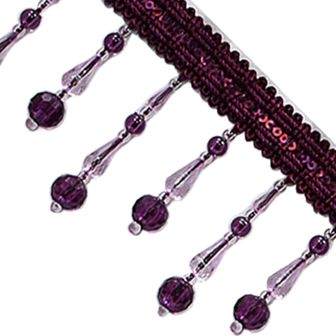 Curtain Tassels，Tassels for Sewing， 3 Yard Beaded Fringe Trim Crystal Beads Lace Sewing Tassel Curtain Accessories Pendant Edge Lampshade Upholstery Trim Decor(Beige)