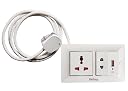 Palfrey Electric Extension Board - 1 Universal + 1 Two Pin + 1 USB Socket with 1.0 mm Heavy Duty 10 Meter Wire (White) (10 Meter) (1800W) gallery image