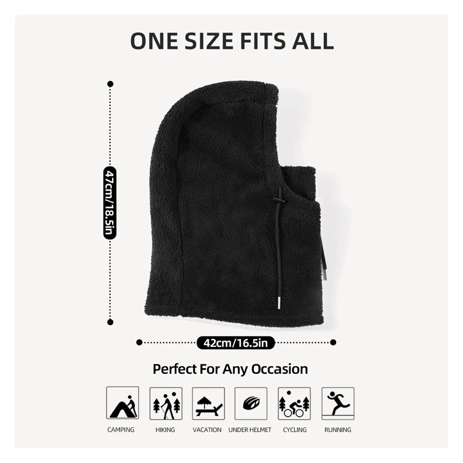 Cagoule polaire chaude, bonnet uni, masque de protection contre le froid, cache-cou, bonnet à capuche, protection contre le vent et le froid, bandana(Pink)