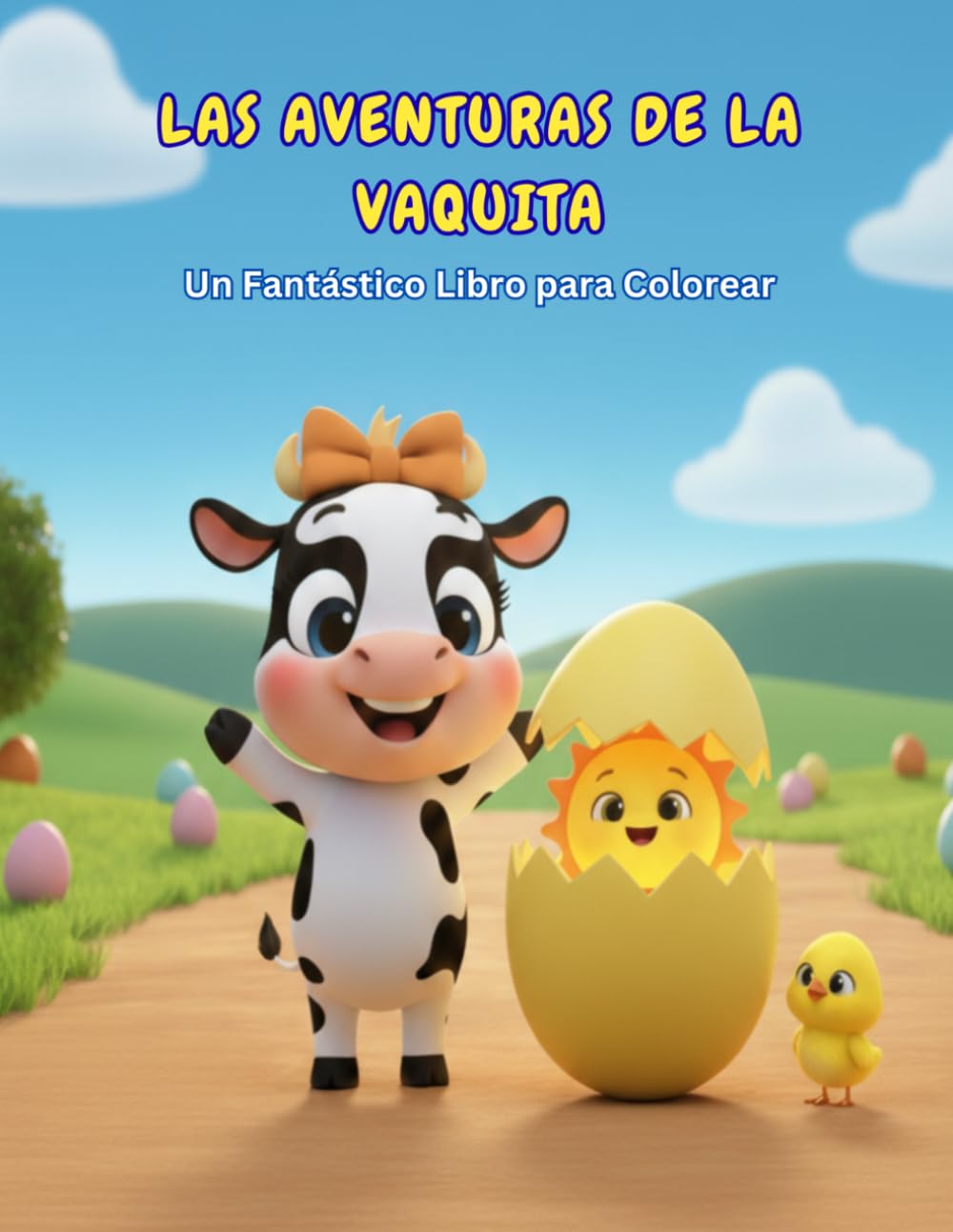 Aventuras de La Vaquita: Libro para Colorear para Niños: Libro de actividades divertido con animales tiernos, páginas grandes y simples para aprender ... y estimular la creatividad en niños pequeños