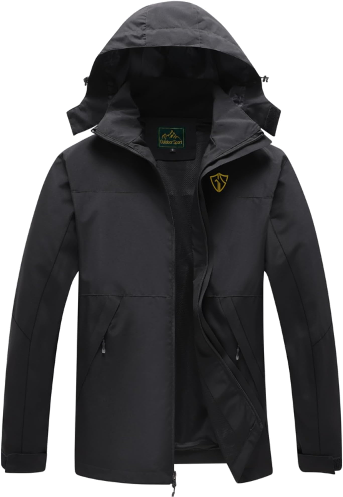 GIISAM Rain Jacket for Men, Mens Waterproof Raincoat Lightweight Rain Jackets Outdoor Rain Coat Windbreaker with Hood