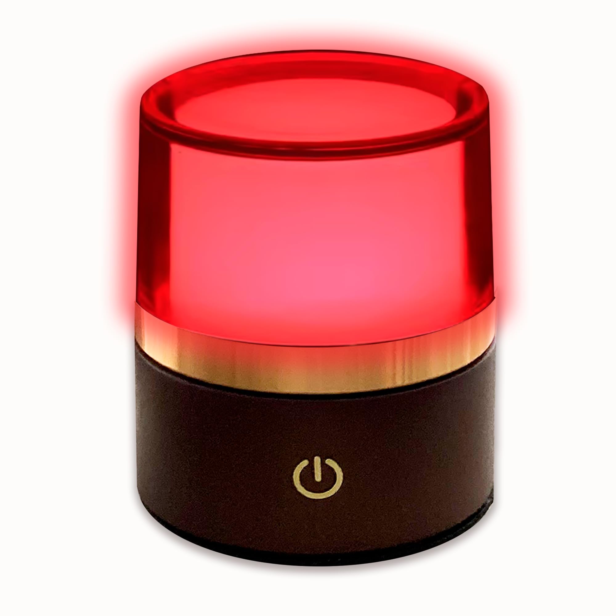 Lámpara de Luz Roja Circadiana 600nm – Sin Flicker, sin EMF, Portátil e Intensidad Regulable – Iluminación Roja Minimalista para un Ambiente Cálido, Sin Luz Azul – Materiales Premium. (Mini)