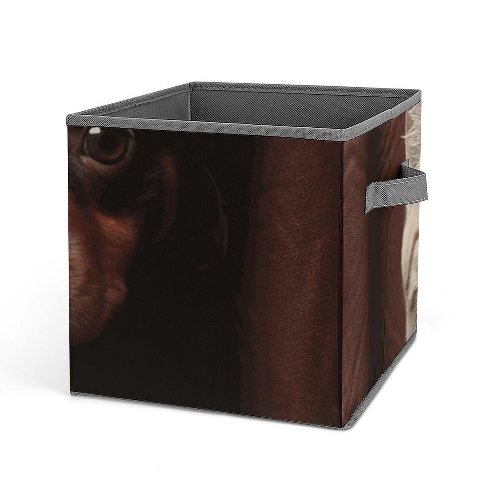 Cube de rangement en tissu avec motif chat et chien pour placard