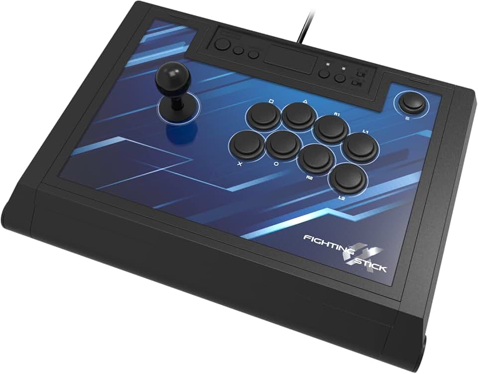 Controle com fio para jogos de Luta Hori ALPHA para PS4, PS5 e PC Licenciado para consoles Sony