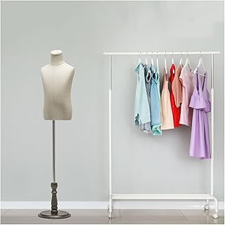 Female Dress Form Child Mannequin Body Torso Age 2-3 Kids Dress Form, Children Tailors Dummy Manikin Body Sewing Torso with Wooden Circular Base for Window Shop Display Female Dress Form(A,100#)