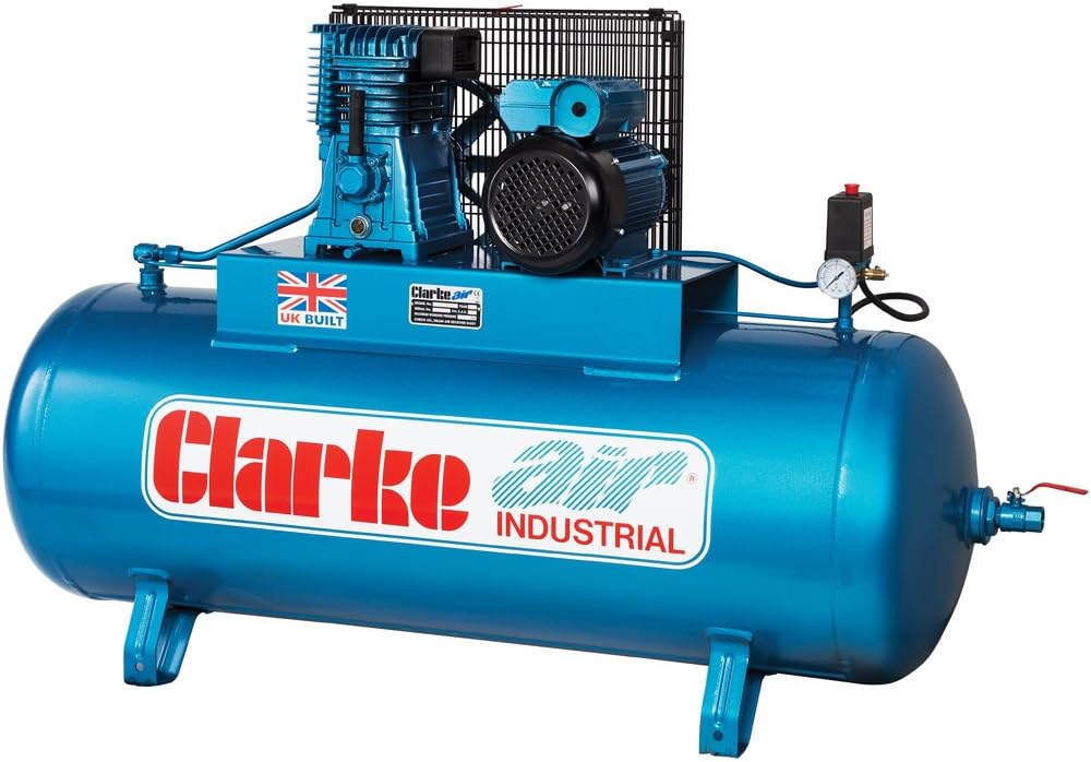 Latest CLARKE AIR COMPRESSOR XE18/200 4HP 230 volt O/L 18CFM 200 LTR 2092290