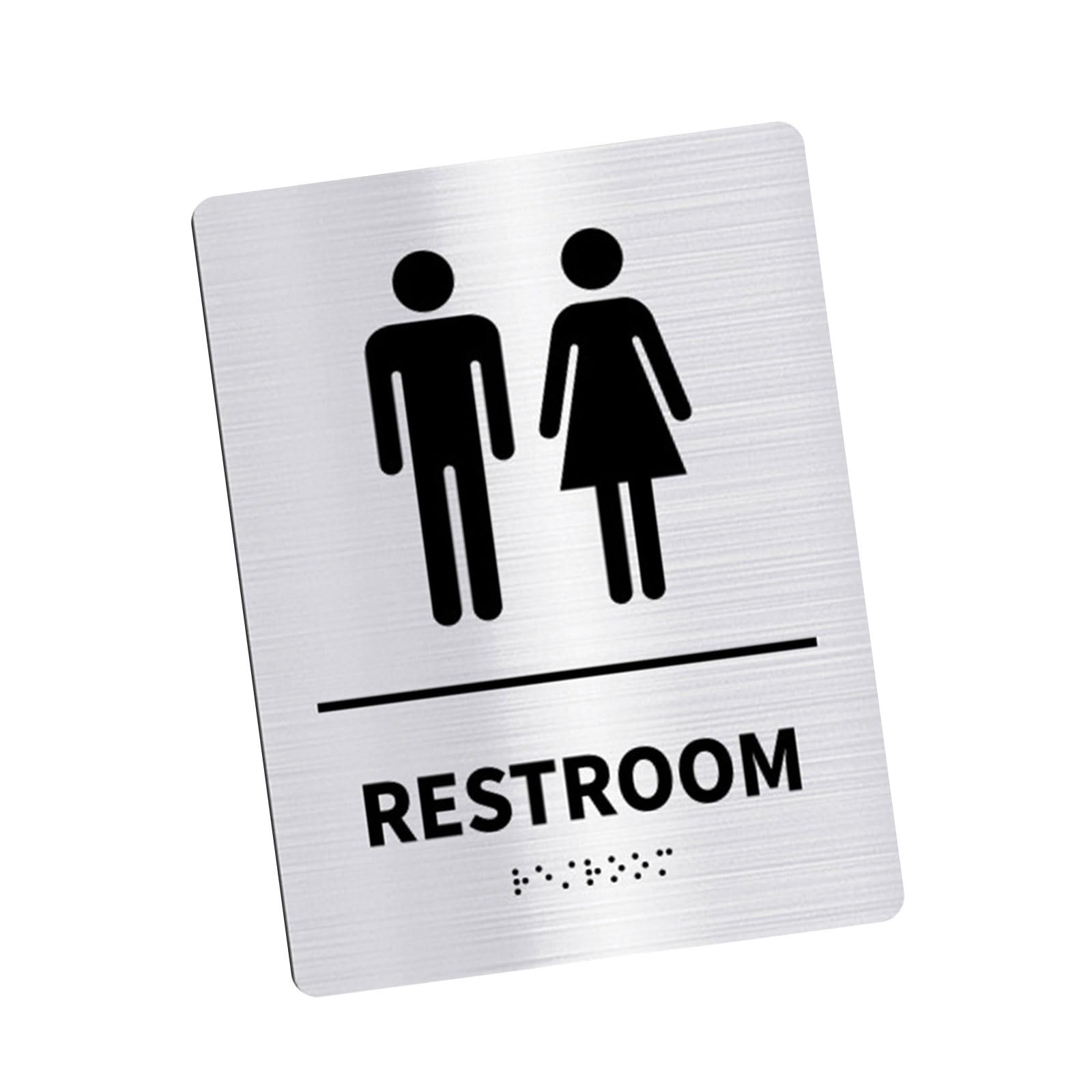 Nucelit Women Unisex Bathroom Sign WCs Toilet Entrance Signs Door Sticker for Public Place Home Decoration Wall Decals Unisex Toilet Sign