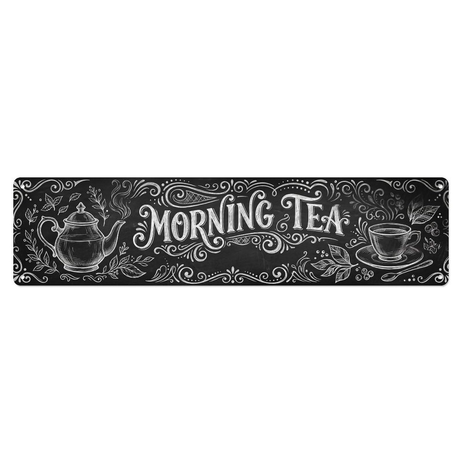 Morning Tea Cafe Decor Metal Tin Sign