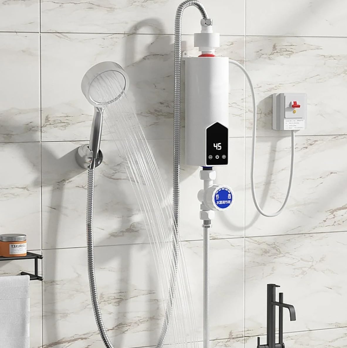 Instant Water Heater Bathroom Kitchen Wall Mounted Electric Water ...