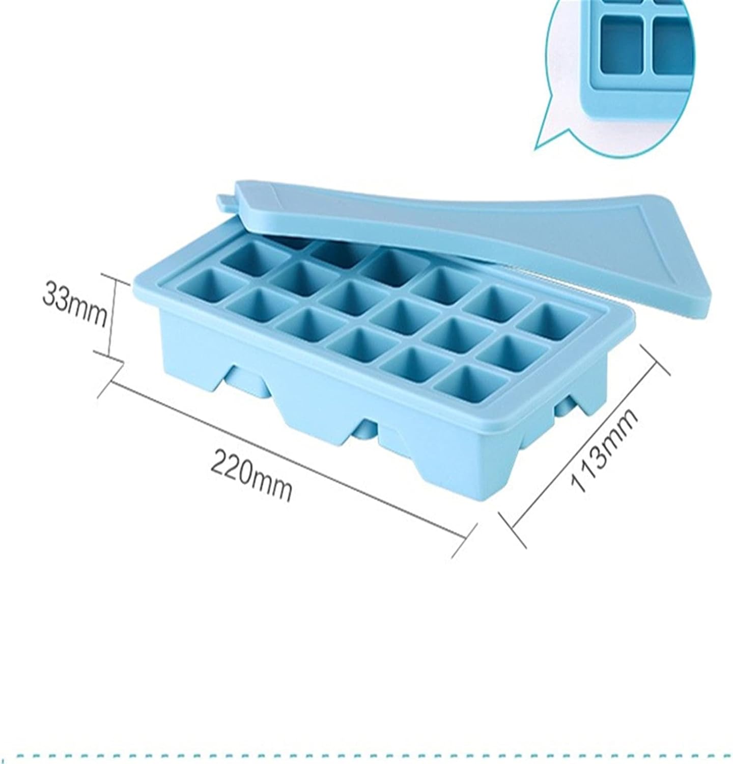 楽天市場】製氷皿 製氷器 シリコン フタ付き 10ピース 氷 アイストレー 取りやすい クリア 蓋 製氷機 冷凍 アイス 夏 製氷 冷たい 大きい  シリコン製氷皿 アイストレイ 熱中症 アイスキューブ 10個 角型 冷凍庫 キッチン 霜山 レビュー特典 : 小物専科 しもやま 楽天市場店 角氷型 蓋のアイスボックスのシリコーンのアイストレイ金型網箱の純セレブ食品補足家庭用正方形アイスキューブボックス18セル 角氷型の取