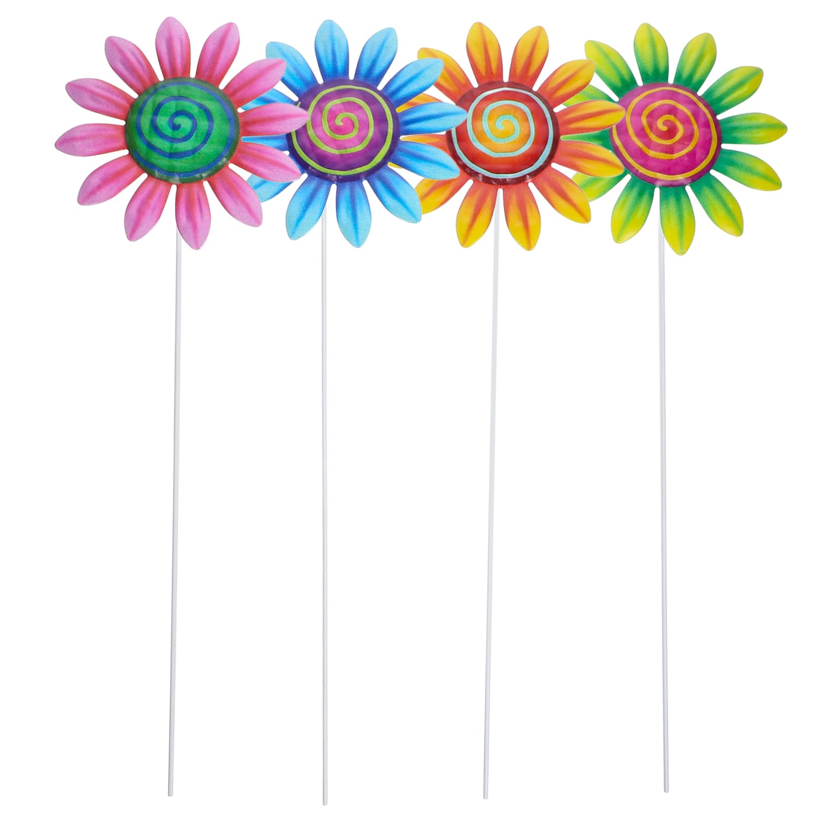 BESTonZON 2 Sätze Garten Sonnenblumen Deko Set Teiliges Für Außenbereich Kreative Gartenstecker Für Patio Und Charmante Gartenornamente Für Hauswarming Und 4 Stücke * 2