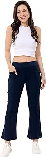 TRASA Bootcut Yoga Pants with 2 Pocket |High Waist Workout Stretchable Flared Leggings Gym wear/Active Wear Work Pants for Price In India