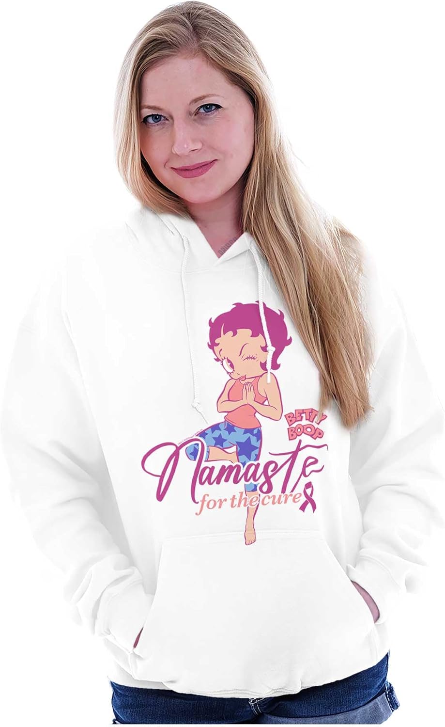 Betty Namaste For Breast Cancer Cure Hoodie Sweatshirt Women