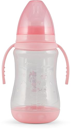 Miniatura 6 de Disney Paquete de 2 biberones de 10 onzas con estampados de personajes y fundas de colores con doble asa, sin BPA y fácil de limpiar