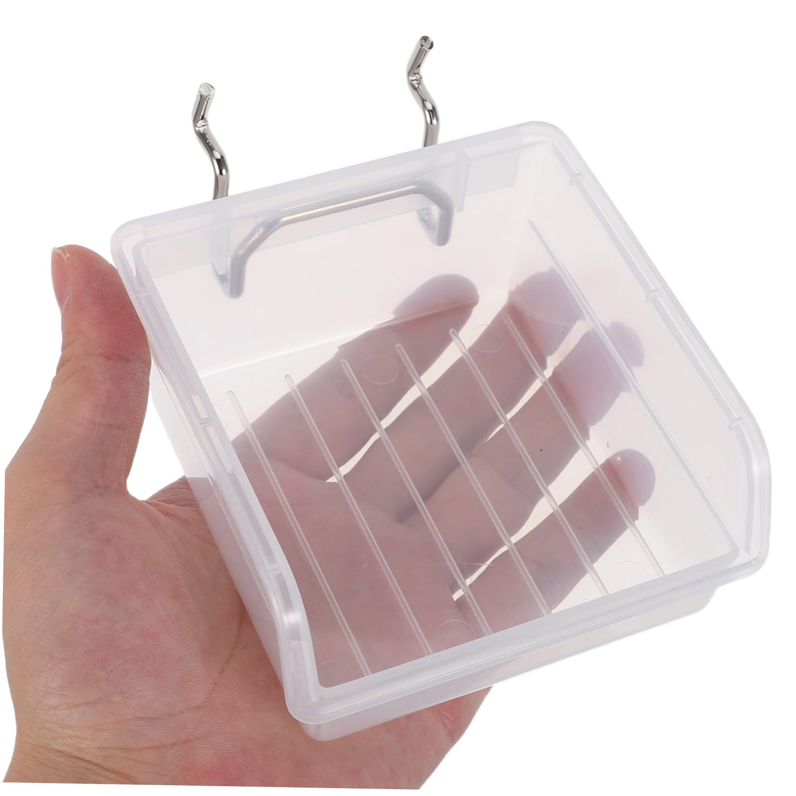Set 10 Pezzi Contenitori Plastica per Organizer Pegboard con Ganci in Acciaio Inossidabile, Design a Bocca Inclinata e Resistenza al Carico, per Banco da Lavoro e Garage