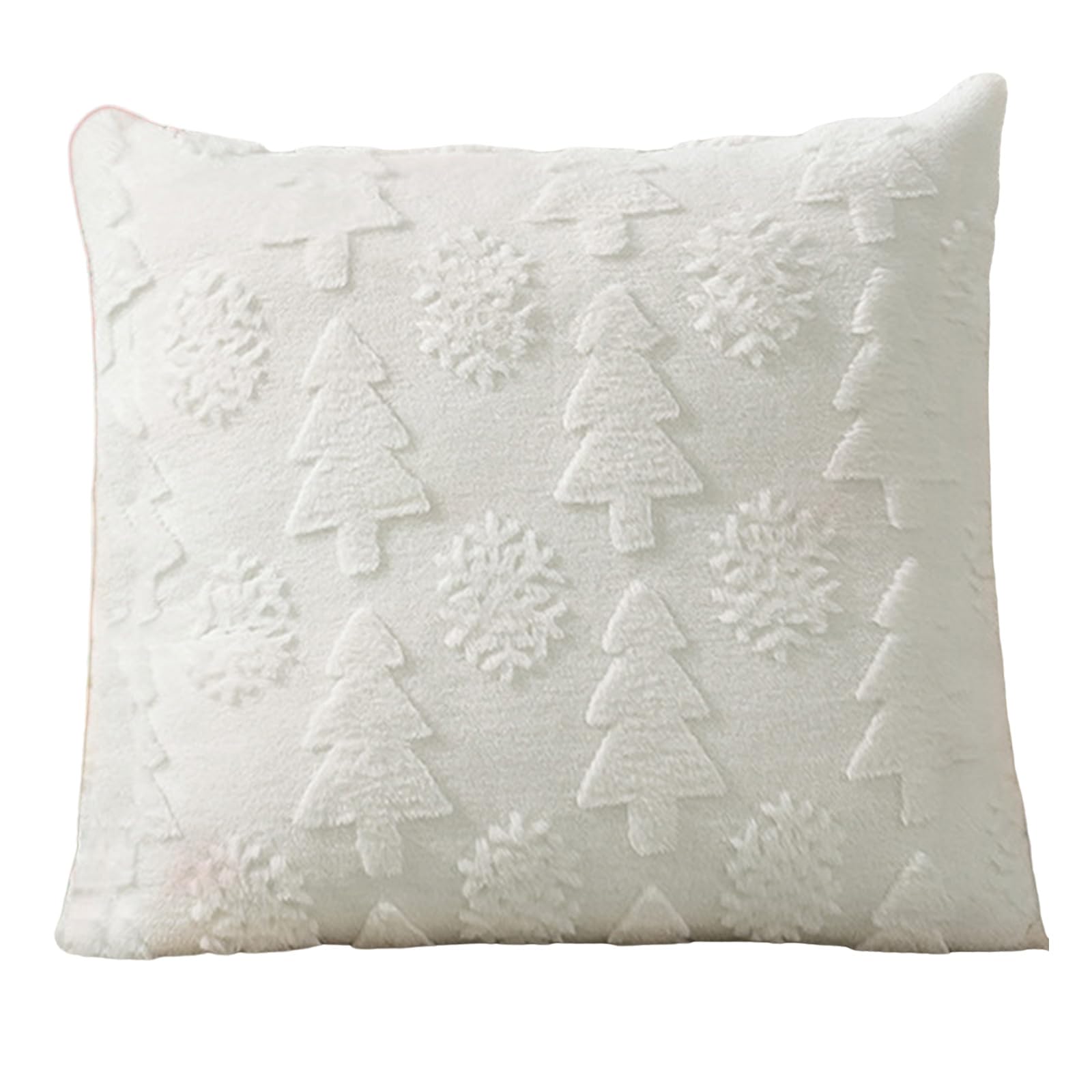 Tsophreniq Christmas Celebration Pillow Cover with Invisible Closure Simple Cleaning Sturdy for Living Room Bedroom Family Christmas Pillows