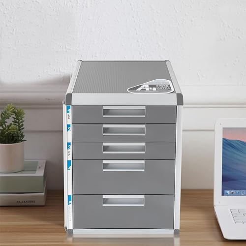 Miniatura 2 de YIYIBYUS Organizador de escritorio con cajones, 457 cajones integrados en bandeja para cartas y ranura para almacenamiento, perfecto para el hogar u