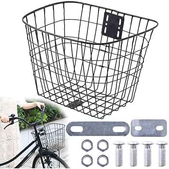 Amazon | 自転車前カゴ (角型) バスケット【 幅32.5×奥行25×高さ