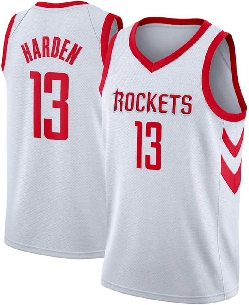 DiseryMen's Basketball Jersey Houston Rockets #13 James Harden Sports Quick-Drying Training Workout Clothes Training Suit Basketball Uniform Sports Vest,M