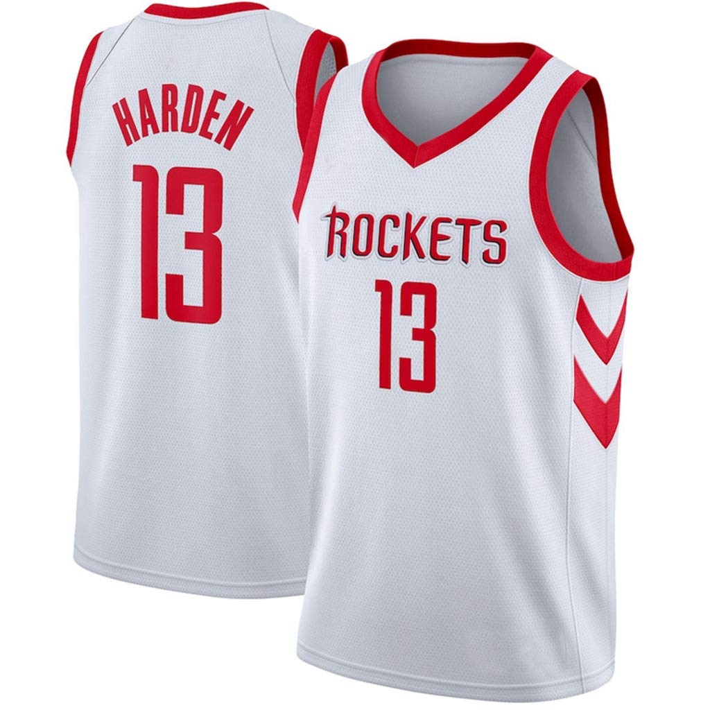 DiseryMen's Basketball Jersey Houston Rockets #13 James Harden Sports Quick-Drying Training Workout Clothes Training Suit Basketball Uniform Sports Vest,M